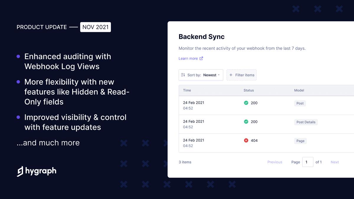 Hygraph Product Update - November 2021