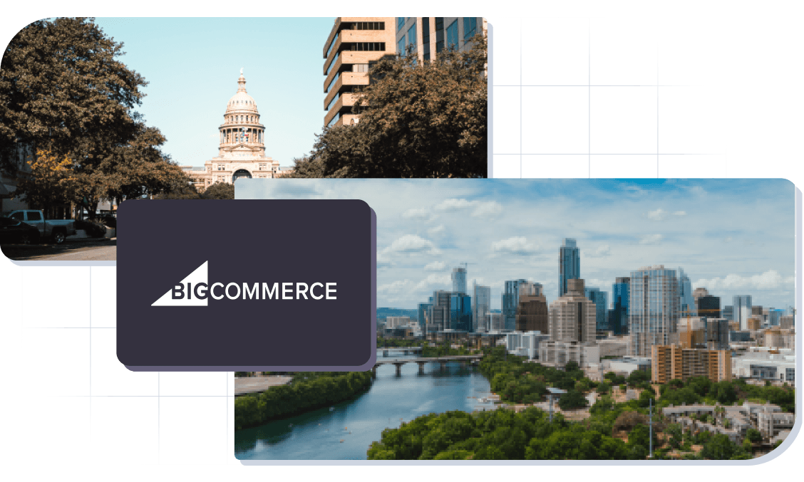 BigCommerce logo and 2 images of Austin