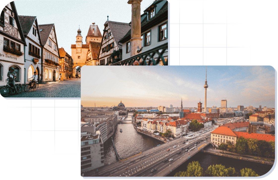 Images of Berlin and Marburg