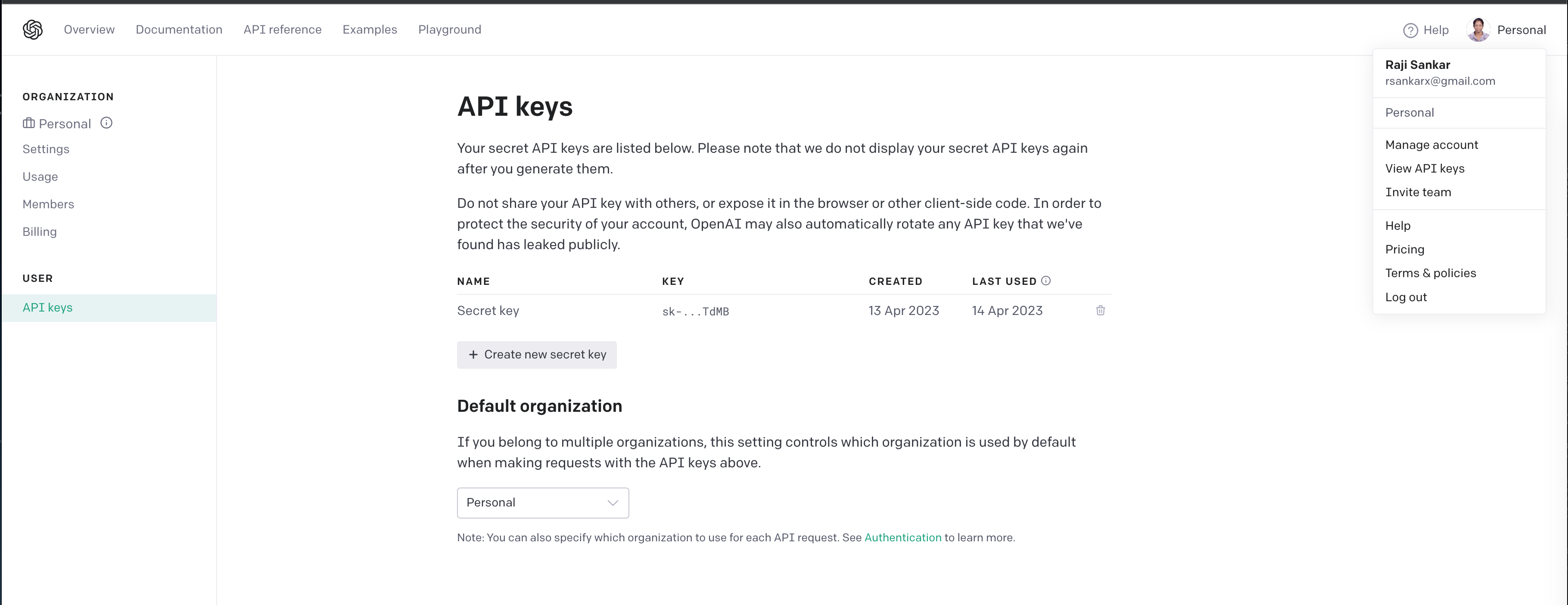 OpenAI API Key