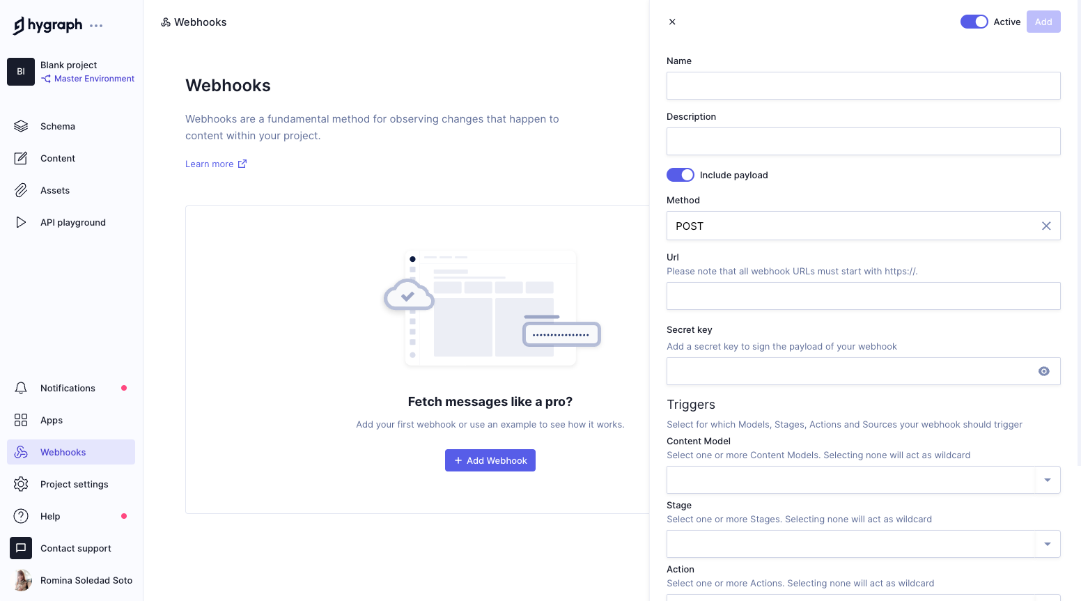 Gatsby webhook example - Headers